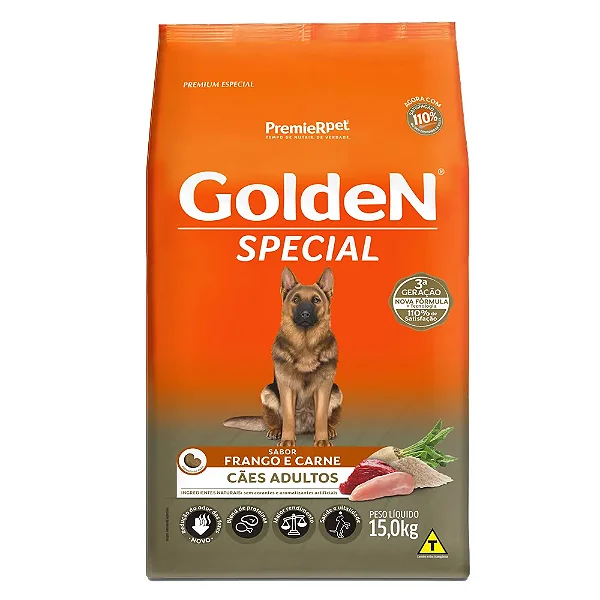 Ração Golden Special para Cães Adultos Frango e Carne