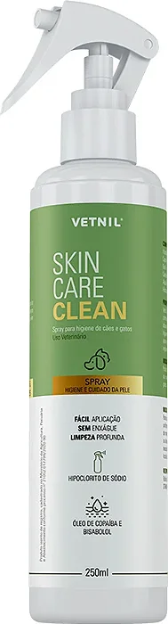 Spray Vetnil Skin Care Clean para Cães e Gatos 250 ml