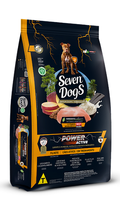 Ração Seven Dogs Power Active Filhotes 14kg
