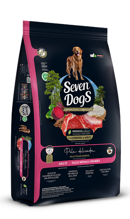 Ração Seven Dogs Cordeiro Raças Grandes 14 kg