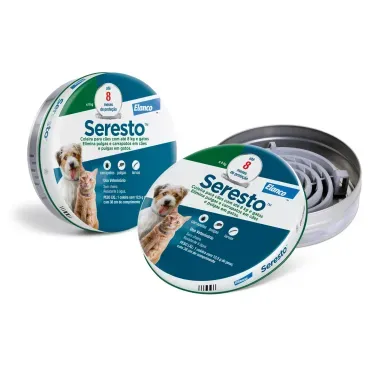 Coleira Antipulgas Seresto Cães e gatos até 8kg - 8 meses de proteção Único