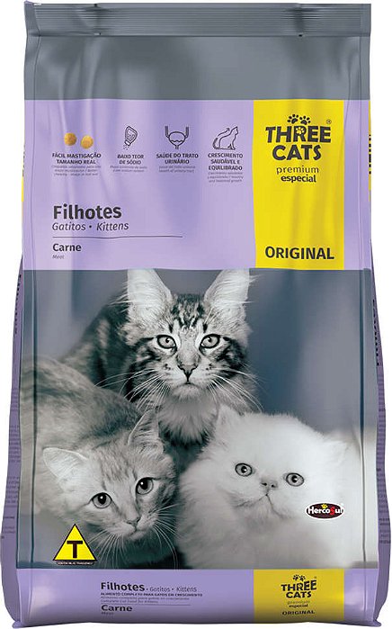 Ração Three Cats Original para Filhotes