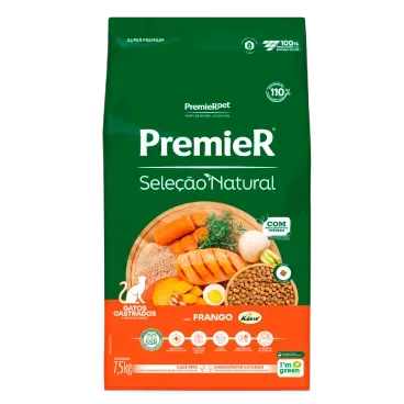 Ração Premier Seleção Natural Gato Cast Frango 7,5kg