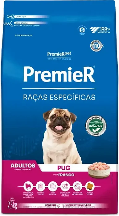 Premier Raças Especificas Pug Adultos 2,5kg