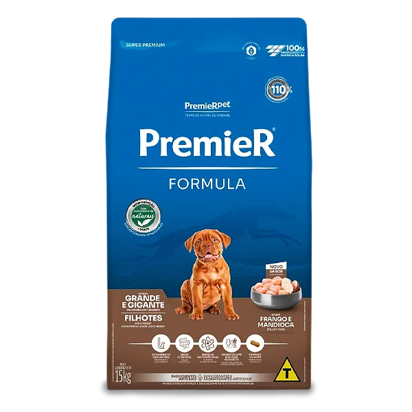 Premier Formula Cães Filhotes Raças G/G Frango 15 kg