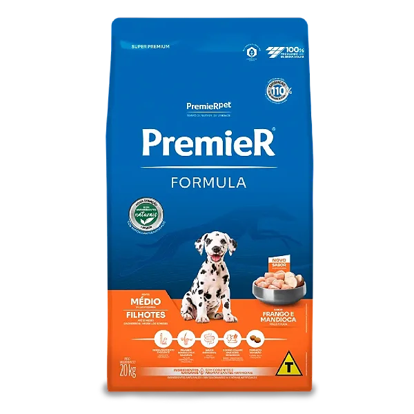 Ração Premier Formula Filhotes Raças Médias 20 kg