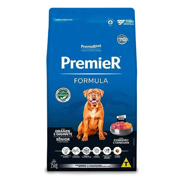 Premier Formula Cães Sênior Raças G/G Cordeiro 15kg