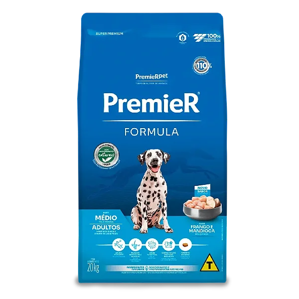 Ração Premier Formula Cães Adultos Raças Médias