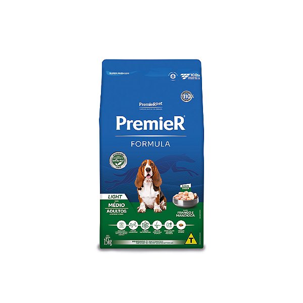 Premier Fórmula Light para Cães Adultos 15kg