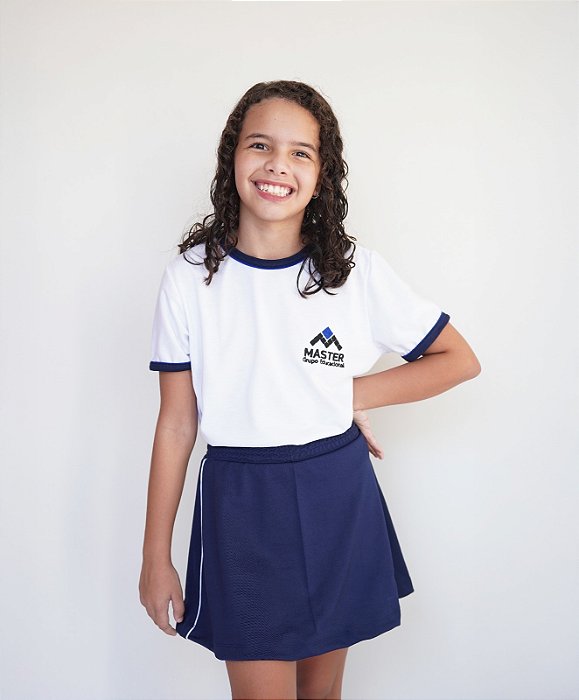 CAMISA EM MALHA PV INFANTIL COM MANGA - ESCOLA MASTER
