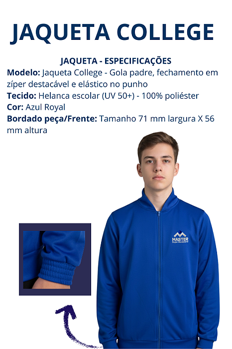 JAQUETA COLLEGE - TECIDO HELANCA