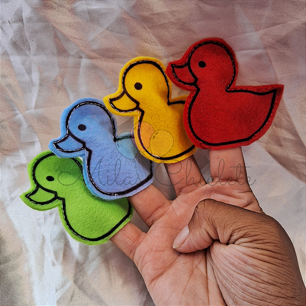 Kit dedoches patinho colorido