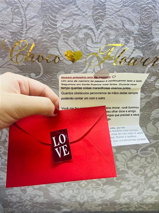 Cartão + Envelope Vermelho