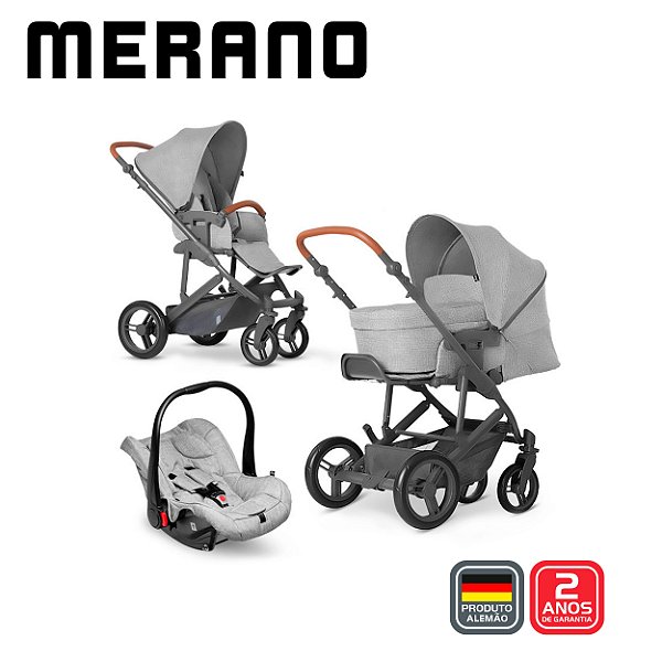 Carrinho Merano 4 TRIO Woven Grey- ABC Design