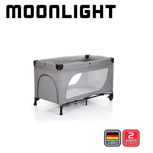 Berço Desmontável Moonlight Woven Grey -ABC Design