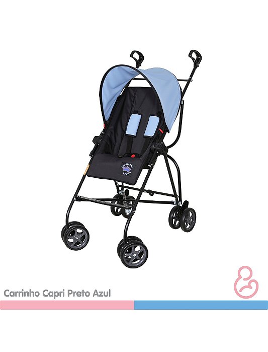 Carrinho Capri Preto com azul - Galzerano