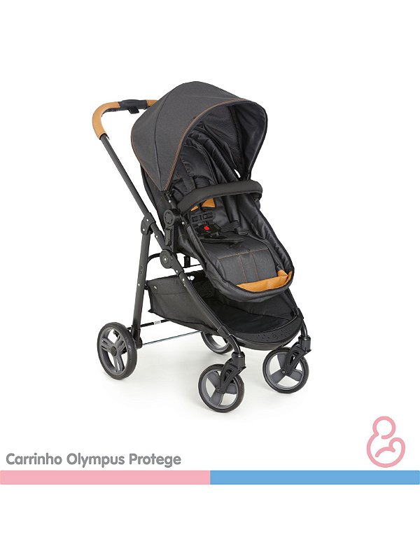 Carrinho Olympus  + bebê conforto Protege - Galzerano