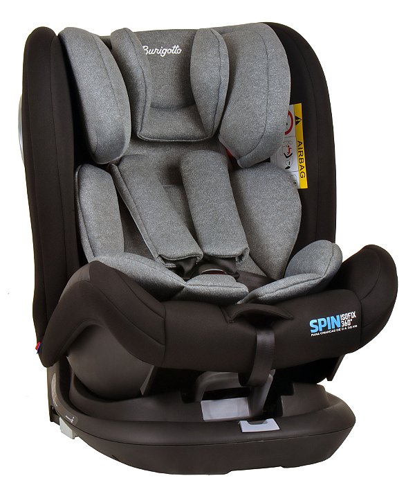 Cadeira auto Spin 360º Isofix Cinza - Burigotto