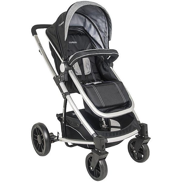 Travel System Winner - Carrinho + Bebê conforto - Preto/Cinza - Kiddo