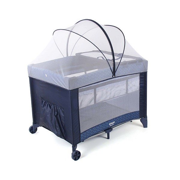 Berço Portátil Sereno Blue Hail - Infanti