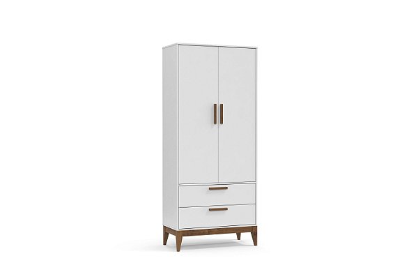 Roupeiro Nature 02 Portas Branco Soft EcoWood - Matic