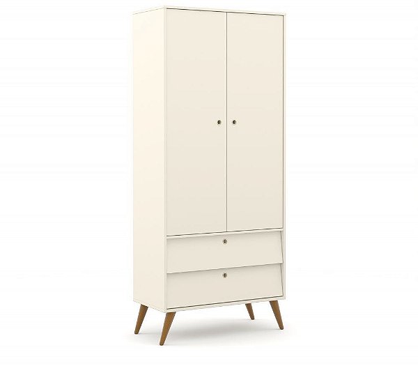 roupeiro gold 02 portas off white ecowood - matic