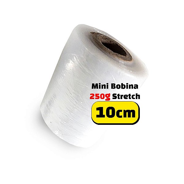 Mini Bobina Filme Stretch Cristal Virgem  10 cm - 250g (1)