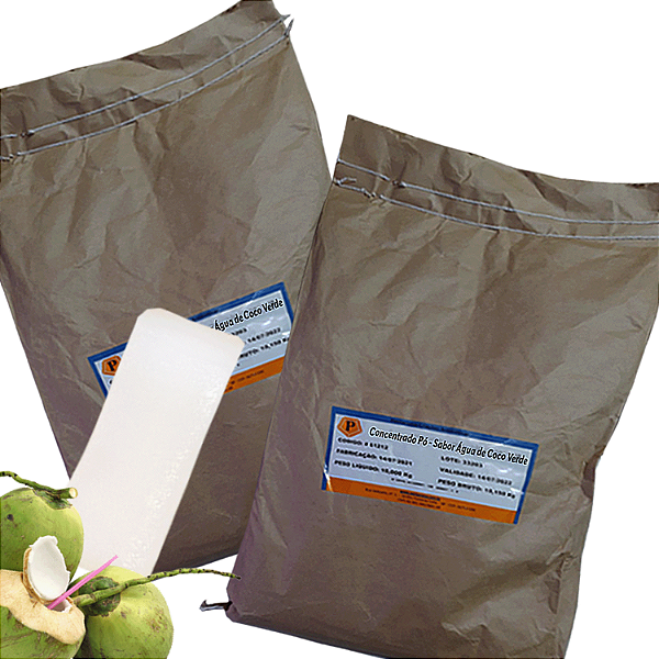 Aroma para Gelo Saborizado - Água de Coco - Kit 10 Kg