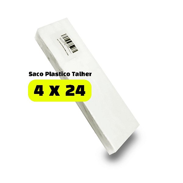 Saco Plastico PEAD P/ Talher - 4x24 - 1.000 unid