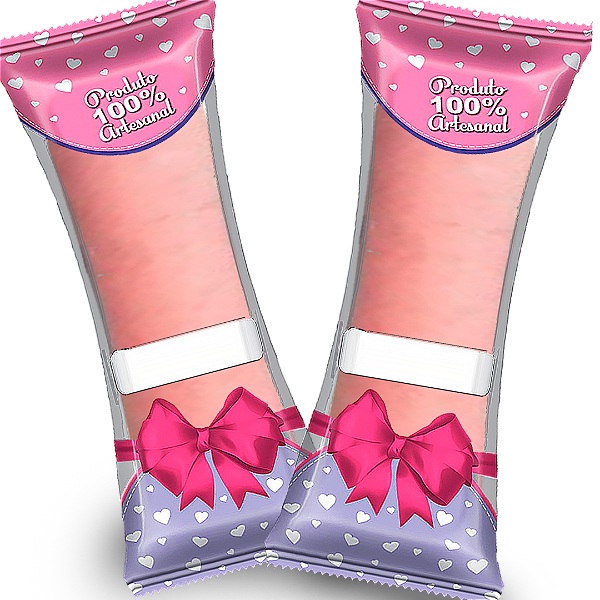 Saco Externo BOPP 7x19 - Geladinho / Picolé Gourmet - ROSA - 12 Pacotes (3.000 sacos) - Cx Fechada