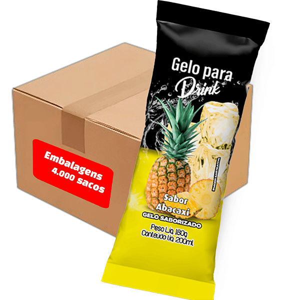 Saco BOPP Pérola - 8,5x21 - ABACAXI - 20 Pct (4.000 sacos) - CX FECHADA