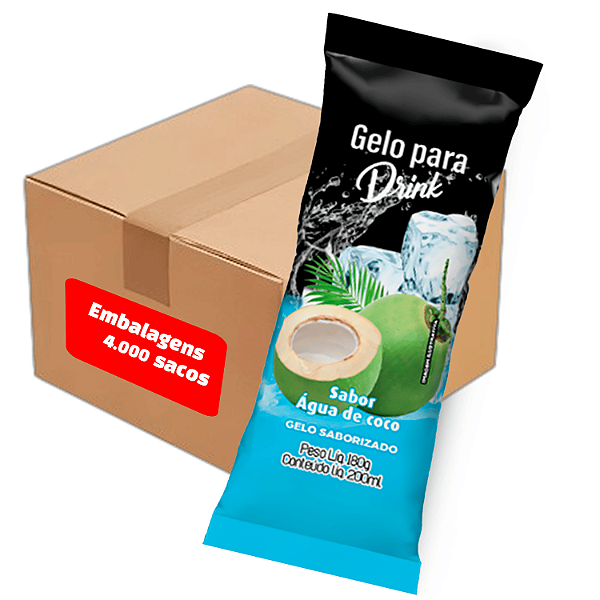 Saco BOPP Pérola - 8,5x21 - ÁGUA DE COCO - 20 Pct (4.000 sacos) - CX FECHADA