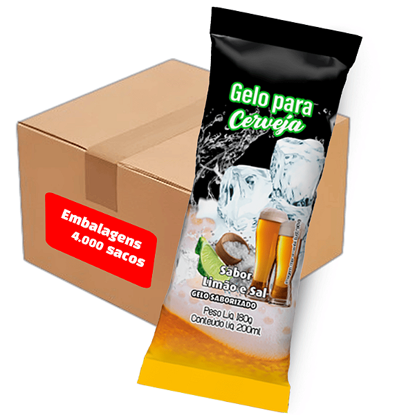 Saco BOPP Pérola - 8,5x21 - CERVEJA - 20 Pct (4.000 sacos) - CX FECHADA