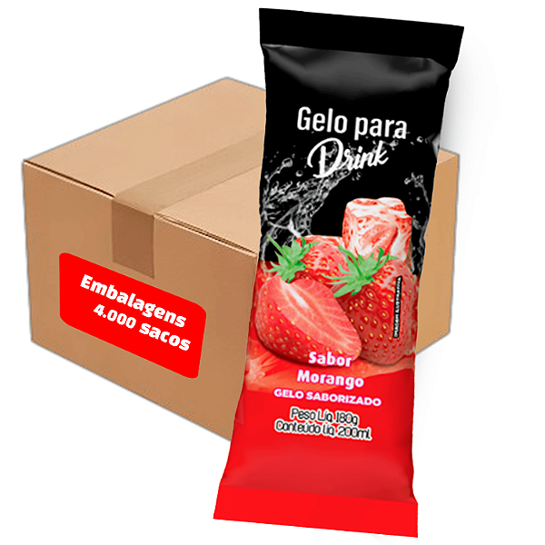 Saco BOPP Pérola - 8,5x21 - MORANGO - 20 Pct (4.000 sacos) - CX FECHADA