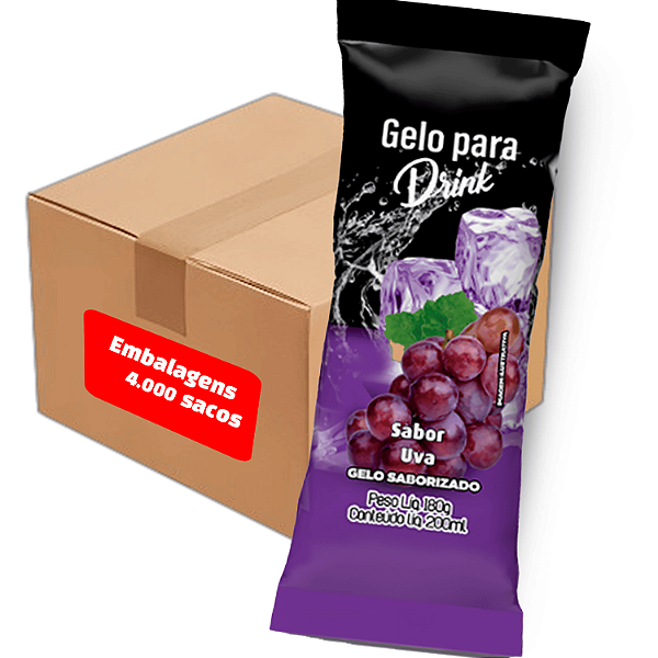 Saco BOPP Pérola - 8,5x21 - UVA - 20 Pct (4.000 sacos) - CX FECHADA