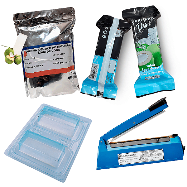 Kit Iniciante 1 - Fabricar Gelo Saborizado - SIMPLES
