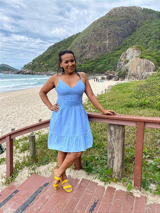 Vestido jeans alça