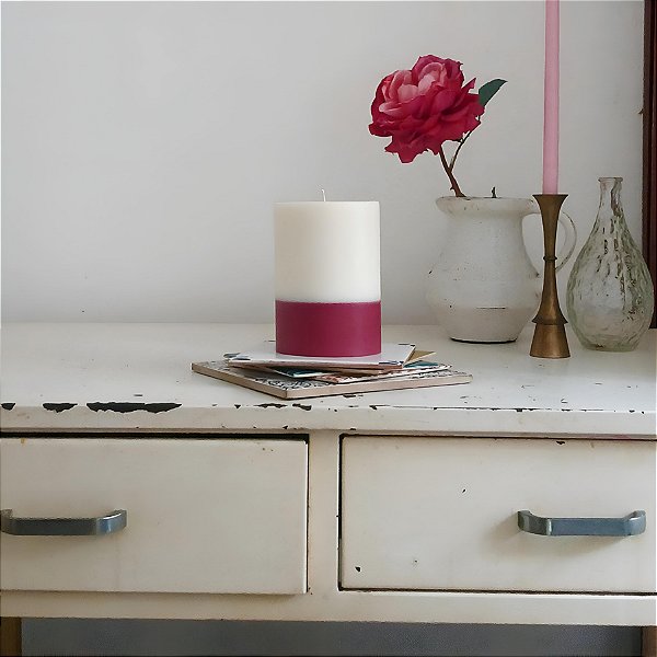 VELA ALBA 2 BRANCO E FUCSIA