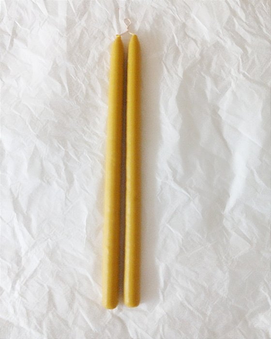 PAR DE VELAS RAINHAS LISAS AMARELO