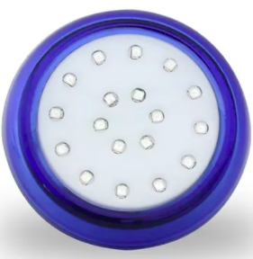LED RGB 18W 12V 80MM CORPO AZUL. ROSCA 1/2 ILUCTRON F3