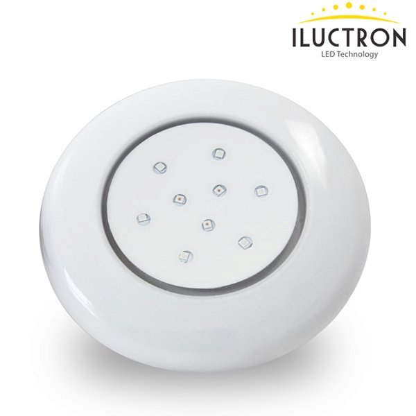 LED RGB 9W 12V 125M CORPO BRANCO ROSCA 1\2 ILUCTRON F9