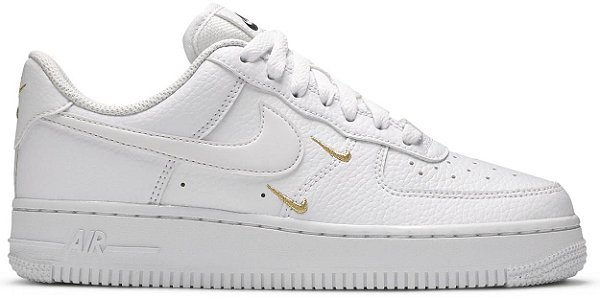 white and metallic gold air force 1