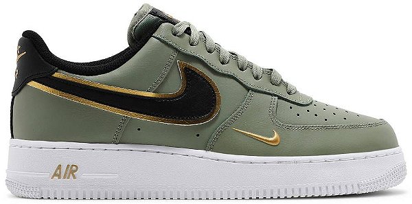 TÊNIS NIKE AIR FORCE 1 '07 LV8 ' METALLIC SWOOSH PACK-OIL GREEN '