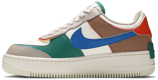 TÃNIS NIKE AIR FORCE 1 SHADOW ' SAIL SIGNAL BLUE GREEN ' - Os melhores TÃªnis estÃ£o aqui
