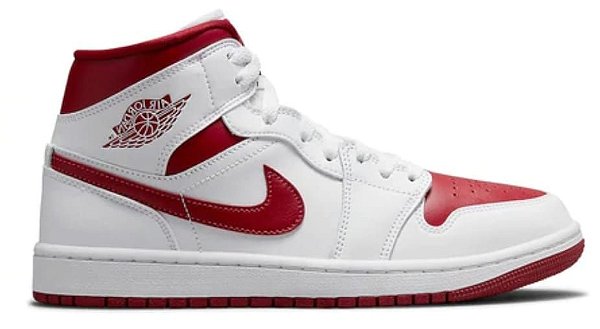 Air jordan 1 mid white sales gym red