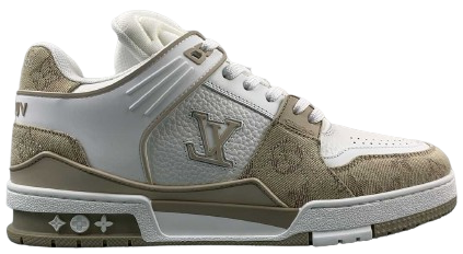 TÊNIS LOUIS VUITTON TRAINER BEIGE WHITE