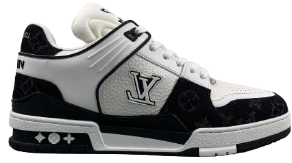TÊNIS LOUIS VUITTON TRAINER WHITE WHITE BLACK