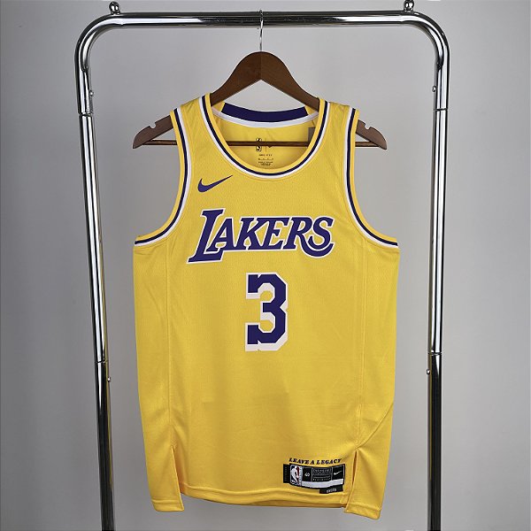 REGATA NBA LOS ANGELES LAKERS GOLD ASSOCIATION EDITION SWIGMAN JERSEY 2022/23 ANTHONY DAVIS 3
