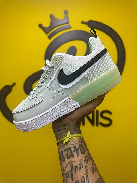 Nike Air Force 1 React Grey MInt - A PRONTA ENTREGA