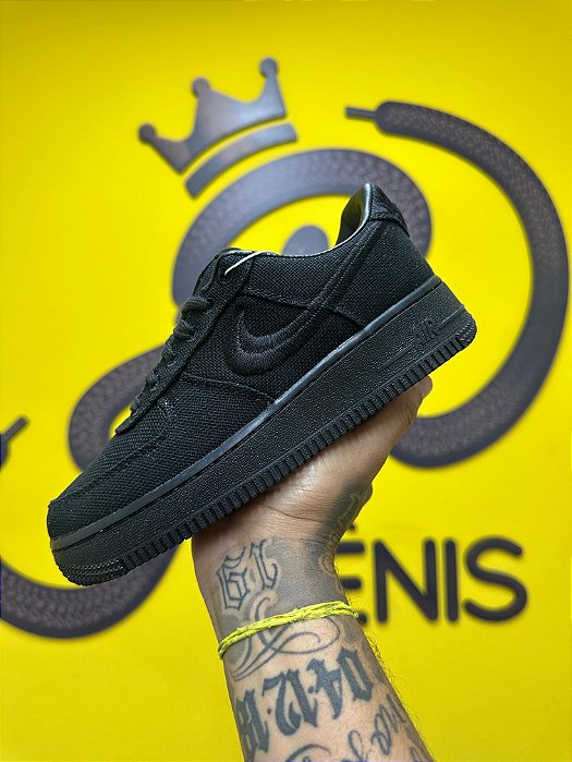 Nike Air Force 1 Low x Stussy Triple Black - A PRONTA ENTREGA